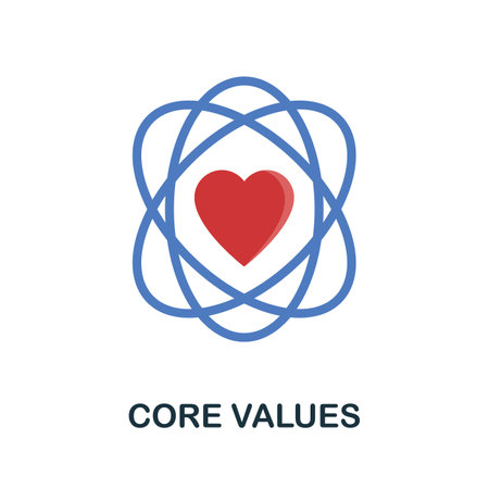 Core Values icon. Simple line element core values symbol for templates, web design and infographics.