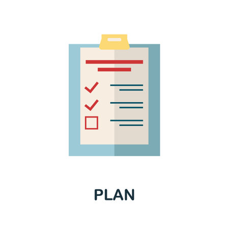Plan icon. Simple illustration from creativity collection. Monochrome Plan icon for web design, templates and infographics.のイラスト素材