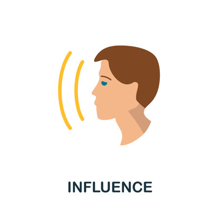 Influence icon. Simple illustration from creativity collection. Monochrome Influence icon for web design, templates and infographics.のイラスト素材