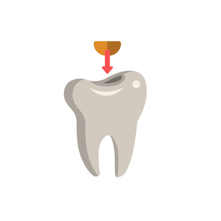 Dental Fillings icon. Simple illustration from dentistry collection. Monochrome Dental Fillings icon for web design, templates and infographics.のイラスト素材
