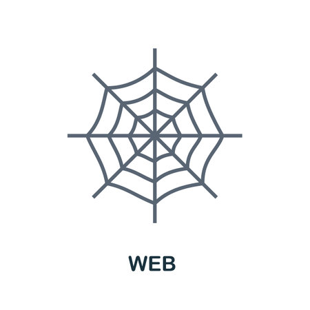 Web icon. Simple illustration from halloween collection. Monochrome Web icon for web design, templates and infographics.のイラスト素材