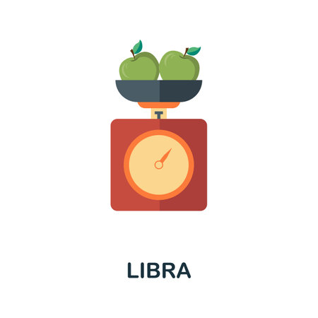 Libra icon. Simple illustration from kitchen appliances collection. Monochrome Libra icon for web design, templates and infographics.のイラスト素材