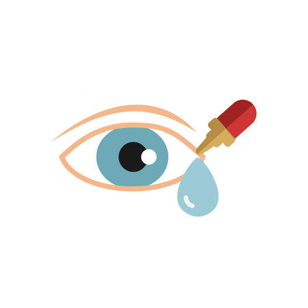 Eye Drops icon. Simple illustration from pharmacy collection. Monochrome Eye Drops icon for web design, templates and infographics.のイラスト素材