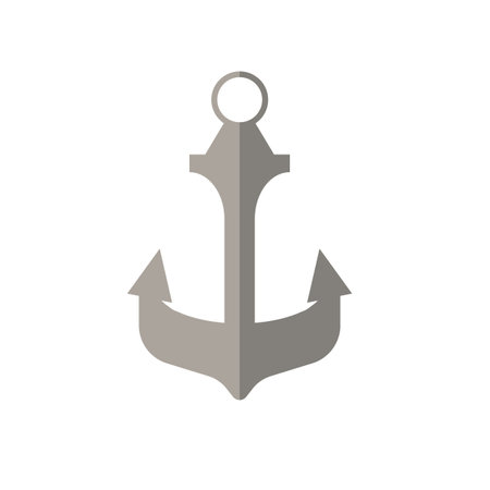 Anchor icon. Simple illustration from port collection. Monochrome Anchor icon for web design, templates and infographics.のイラスト素材