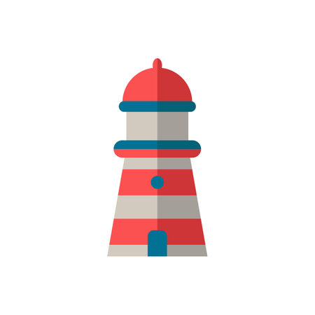 Lighthouse icon. Simple illustration from port collection. Monochrome Lighthouse icon for web design, templates and infographics.のイラスト素材
