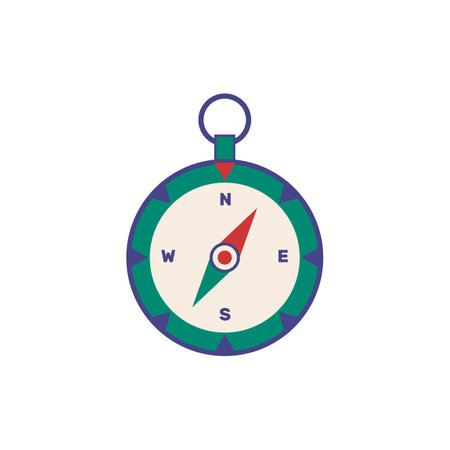 Compass icon. Simple illustration from port collection. Monochrome Compass icon for web design, templates and infographics.のイラスト素材