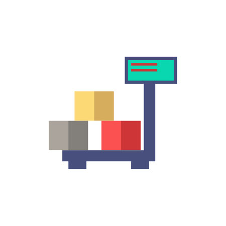Cargo Scales icon. Simple illustration from port collection. Monochrome Cargo Scales icon for web design, templates and infographics.のイラスト素材