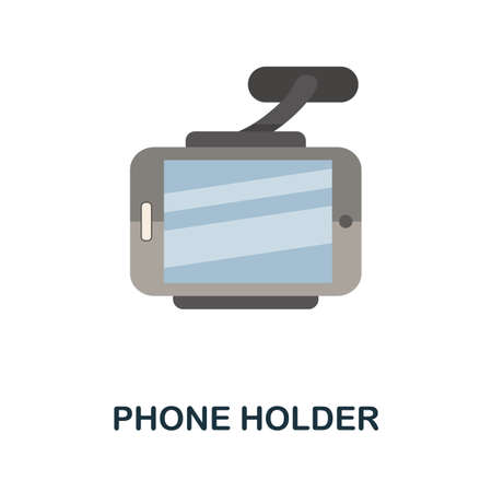 Phone Holder flat icon. Color simple element from phone accessories collection. Creative Phone Holder icon for web design, templates, infographics and moreのイラスト素材