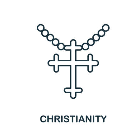 Christianity icon. Simple element from religion collection. Creative Christianity icon for web design, templates, infographics and moreのイラスト素材