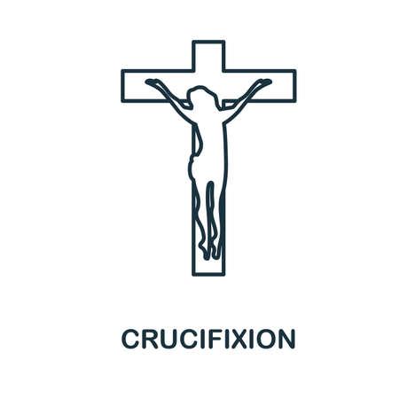 Crucifixion icon. Simple element from religion collection. Creative Crucifixion icon for web design, templates, infographics and moreのイラスト素材