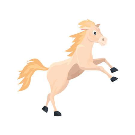 Horse flat icon. Colored vector element from animals collection. Creative Horse icon for web design, templates and infographics.のイラスト素材