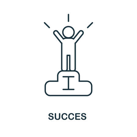 Succes icon. Simple illustration from startup collection. Creative Succes icon for web design, templates, infographics and moreのイラスト素材
