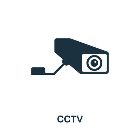 Cctv icon. Monochrome simple element from mall collection. Creative Cctv icon for web design, templates, infographics and moreのイラスト素材