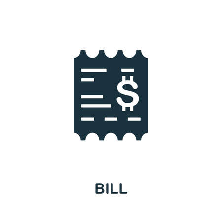 Bill icon. Monochrome simple element from mall collection. Creative Bill icon for web design, templates, infographics and moreのイラスト素材