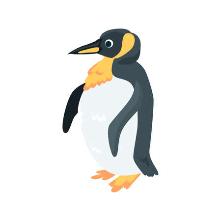 Penguin flat icon. Colored vector element from birds collection. Creative Penguin icon for web design, templates and infographics.のイラスト素材
