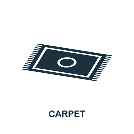 Carpet icon. Monochrome simple element from housekeeping collection. Creative Carpet icon for web design, templates, infographics and moreのイラスト素材