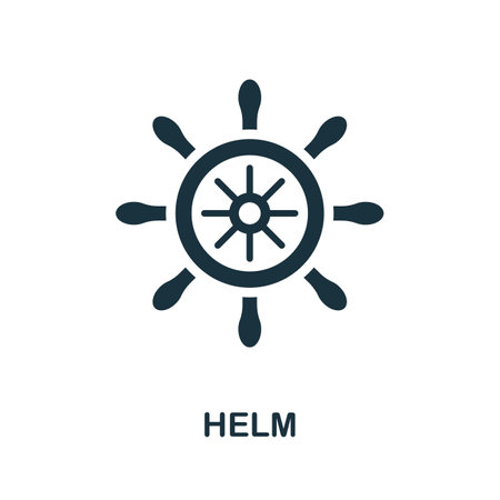 Helm icon. Monochrome simple element from personal growth collection. Creative Helm icon for web...