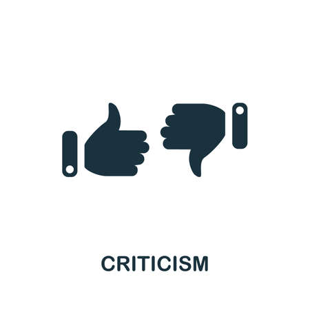Criticism icon. Simple element from management collection. Creative Criticism icon for web design, templates, infographics and moreのイラスト素材