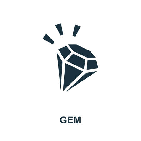Gem icon. Simple element from jewelery collection. Creative Gem icon for web design, templates, infographics and moreのイラスト素材