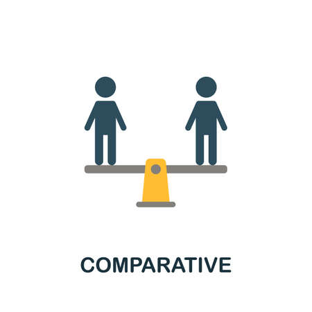 Comparative icon. Flat sign element from data analytics collection. Creative Comparative icon for web design, templates, infographics and moreのイラスト素材