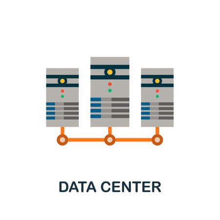 Data Center icon. Flat sign element from data analytics collection. Creative Data Center icon for web design, templates, infographics and moreのイラスト素材