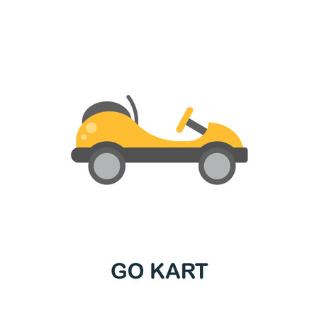 Go Kart icon. Flat sign element from extreme sport collection. Creative Go Kart icon for web design, templates, infographics and moreのイラスト素材