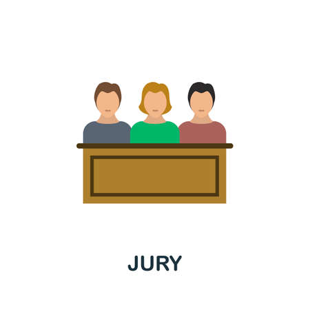Jury icon. Flat sign element from law collection. Creative Jury icon for web design, templates, infographics and moreのイラスト素材