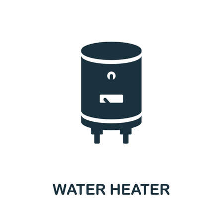 Water Heater icon. Monochrome sign from bathroom collection. Creative Water Heater icon illustration for web design, infographics and moreのイラスト素材