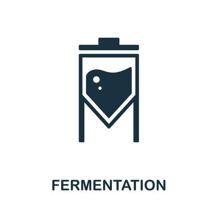 Fermentation icon. Monochrome sign from bioengineering collection. Creative Fermentation icon illustration for web design, infographics and moreのイラスト素材