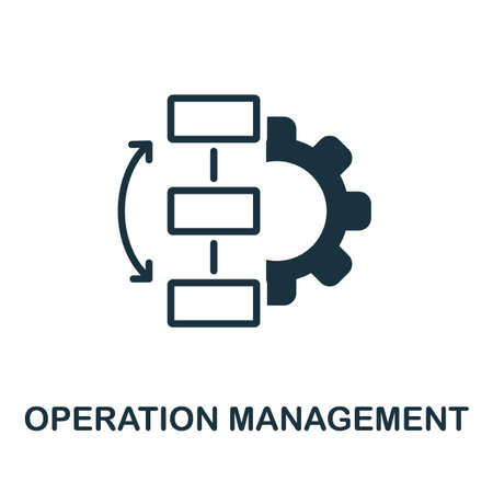 Operation Management icon. Monochrome sign from company management collection. Creative Operation Management icon illustration for web design, infographics and moreのイラスト素材
