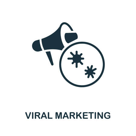 Viral Marketing icon. Monochrome sign from content marketing collection. Creative Viral Marketing icon illustration for web design, infographics and moreのイラスト素材