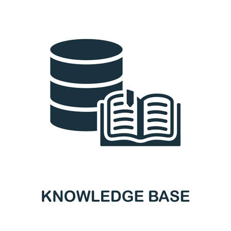 Knowledge Base icon. Monochrome sign from customer relationship collection. Creative Knowledge Base icon illustration for web design, infographics and moreのイラスト素材