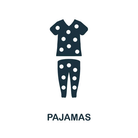 Pajamas icon. Monochrome sign from home rest collection. Creative Pajamas icon illustration for web design, infographics and moreのイラスト素材
