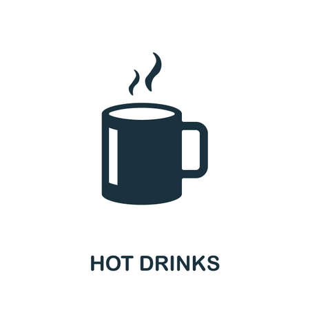 Hot Drinks icon. Monochrome sign from hospital regime collection. Creative Hot Drinks icon illustration for web design, infographics and moreのイラスト素材