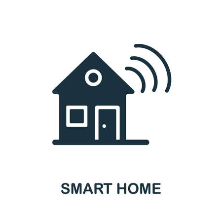 Smart Home icon. Monochrome sign from internet technology collection. Creative Smart Home icon illustration for web design, infographics and moreのイラスト素材
