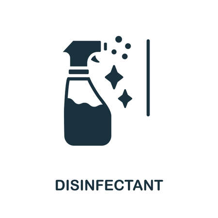 Disinfectant icon. Monochrome sign from cleaning collection. Creative Disinfectant icon illustration for web design, infographics and moreのイラスト素材