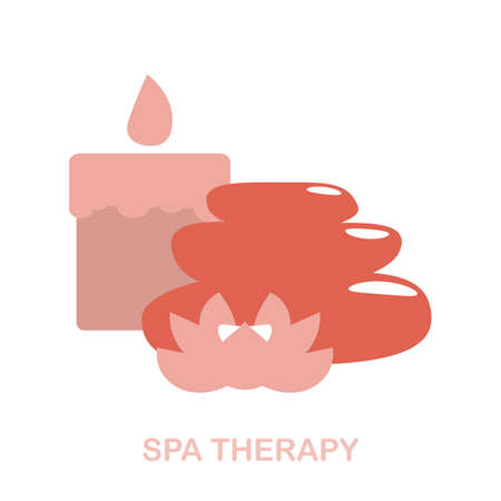 Spa Therapy flat icon. Colored element sign from spa therapy collection. Flat Spa Therapy icon sign for web design, infographics and more.のイラスト素材