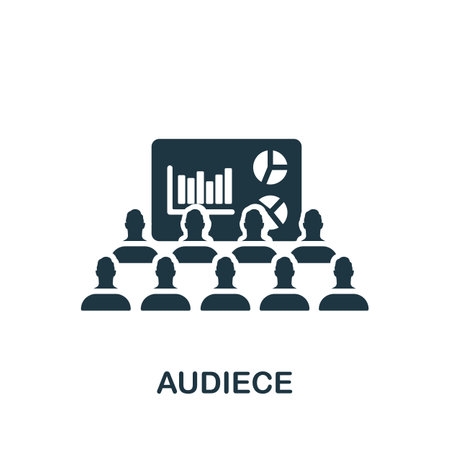Audiece icon. Monochrome simple icon for templates, web design and infographicsのイラスト素材