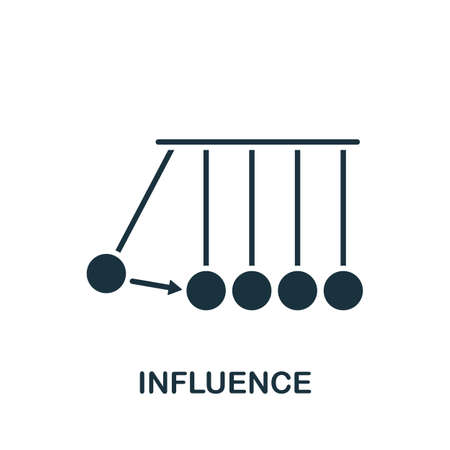 Influence icon. Monochrome simple icon for templates, web design and infographicsのイラスト素材