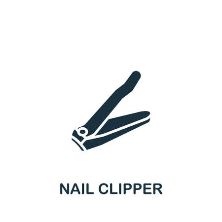 Nail Clipper icon. Monochrome simple icon for templates, web design and infographicsのイラスト素材