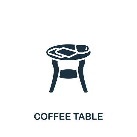 Coffee Table icon. Monochrome simple Coffee Table icon for templates, web design and infographicsのイラスト素材