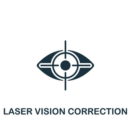 Laser Vision Correction icon. Monochrome simple icon for templates, web design and infographicsのイラスト素材