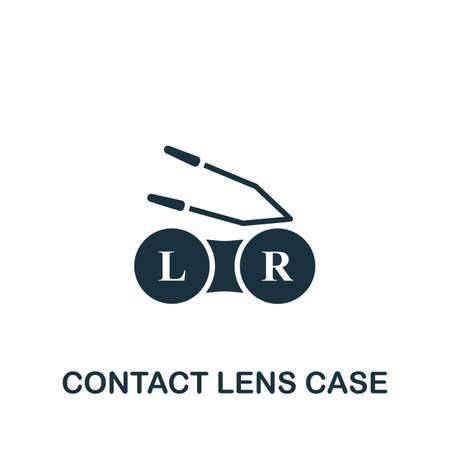 Contact Lens Case icon. Monochrome simple icon for templates, web design and infographicsのイラスト素材