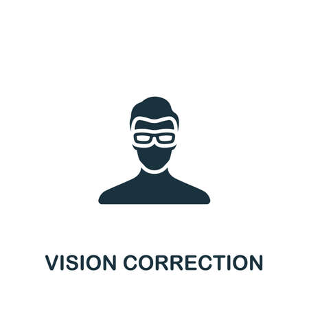 Vision Correction icon. Monochrome simple icon for templates, web design and infographicsのイラスト素材