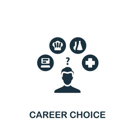 Career Choice icon. Monochrome simple icon for templates, web design and infographicsのイラスト素材
