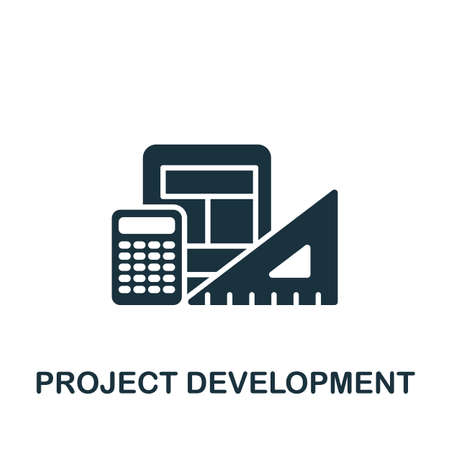 Project Development icon. Monochrome simple icon for templates, web design and infographicsのイラスト素材