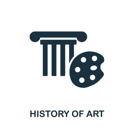 History Of Art icon. Monochrome simple History Of Art icon for templates, web design and infographicsのイラスト素材