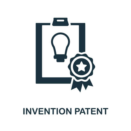 Invention Patent icon. Monochrome simple Invention Patent icon for templates, web design and infographicsのイラスト素材