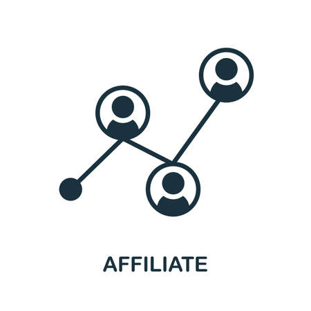Affiliate flat icon. Colored element sign from marketing collection. Flat Affiliate icon sign for web design, infographics and more.のイラスト素材