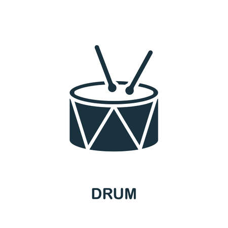 Drum icon. Simple element from musical instruments collection. Creative Drum icon for web design, templates, infographics and moreのイラスト素材